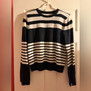 Striped Black & White Crewneck Sweater